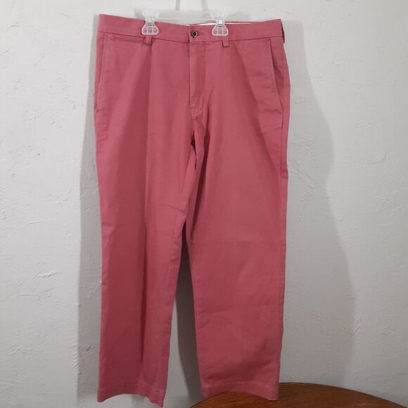 POLO Ralph Lauren Classic Fit Chino Red Pink Salmon Pants Mens Sz 34 X 30 - Picture 1 of 12